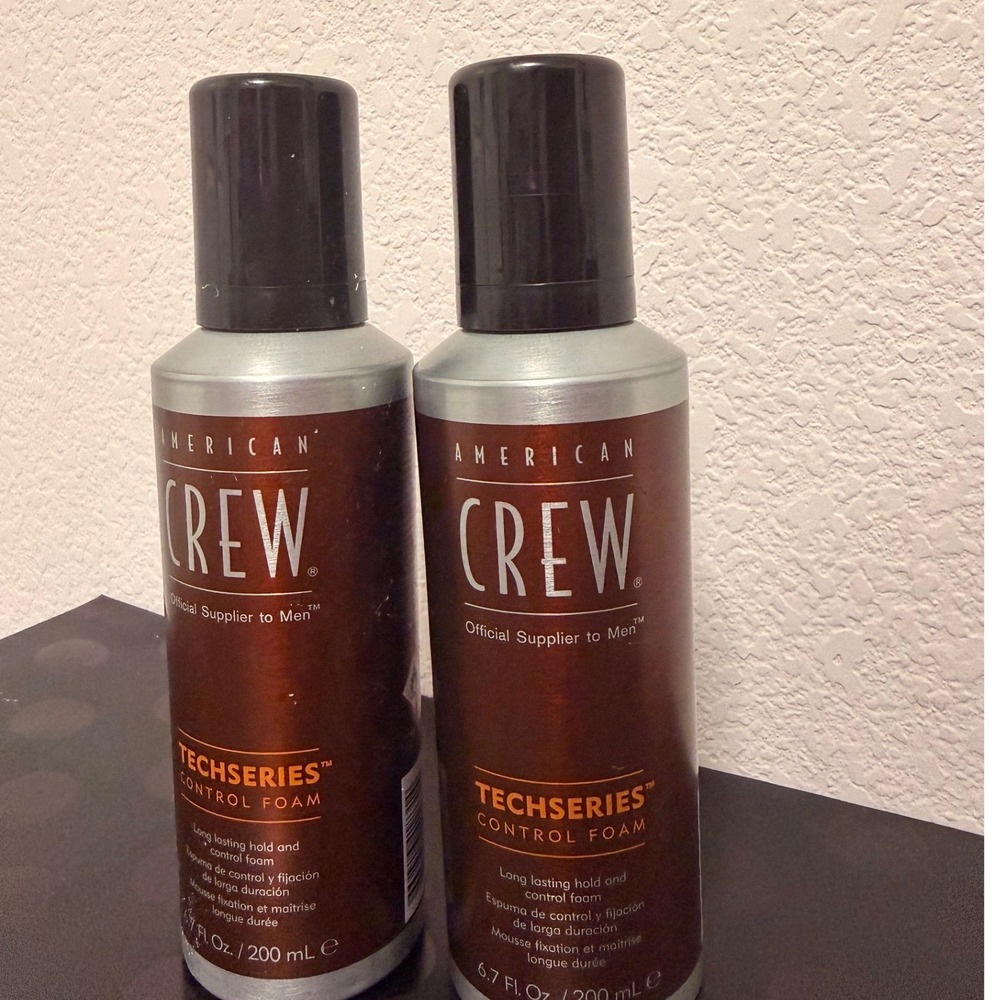 American Crew Techseries Control‎ Foam 6.7 oz Lot of 2 Hair Mousse Mens Styling